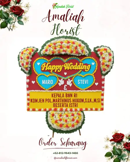 Papan Bunga Pernikahan Benjor